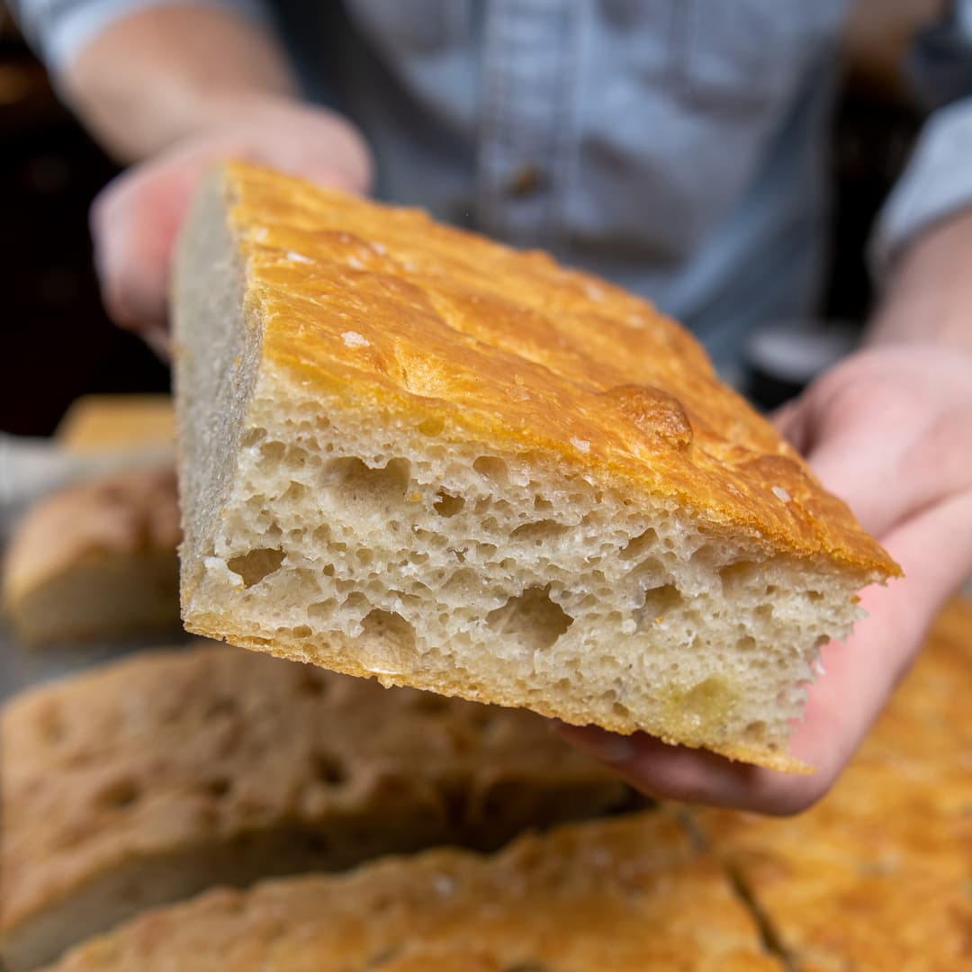 Focaccia i langpanne