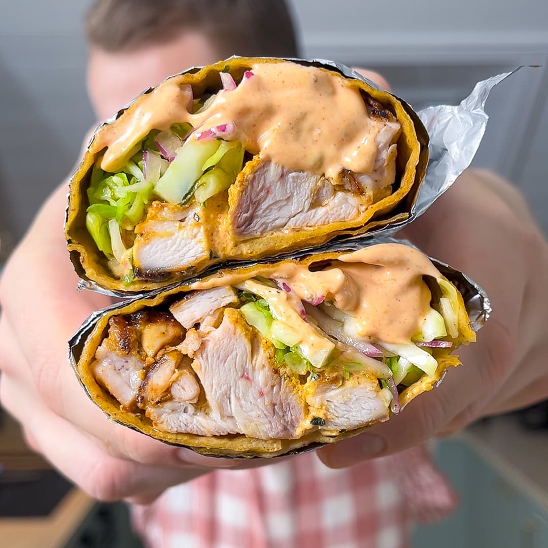 Kebab i cottage cheese wrap