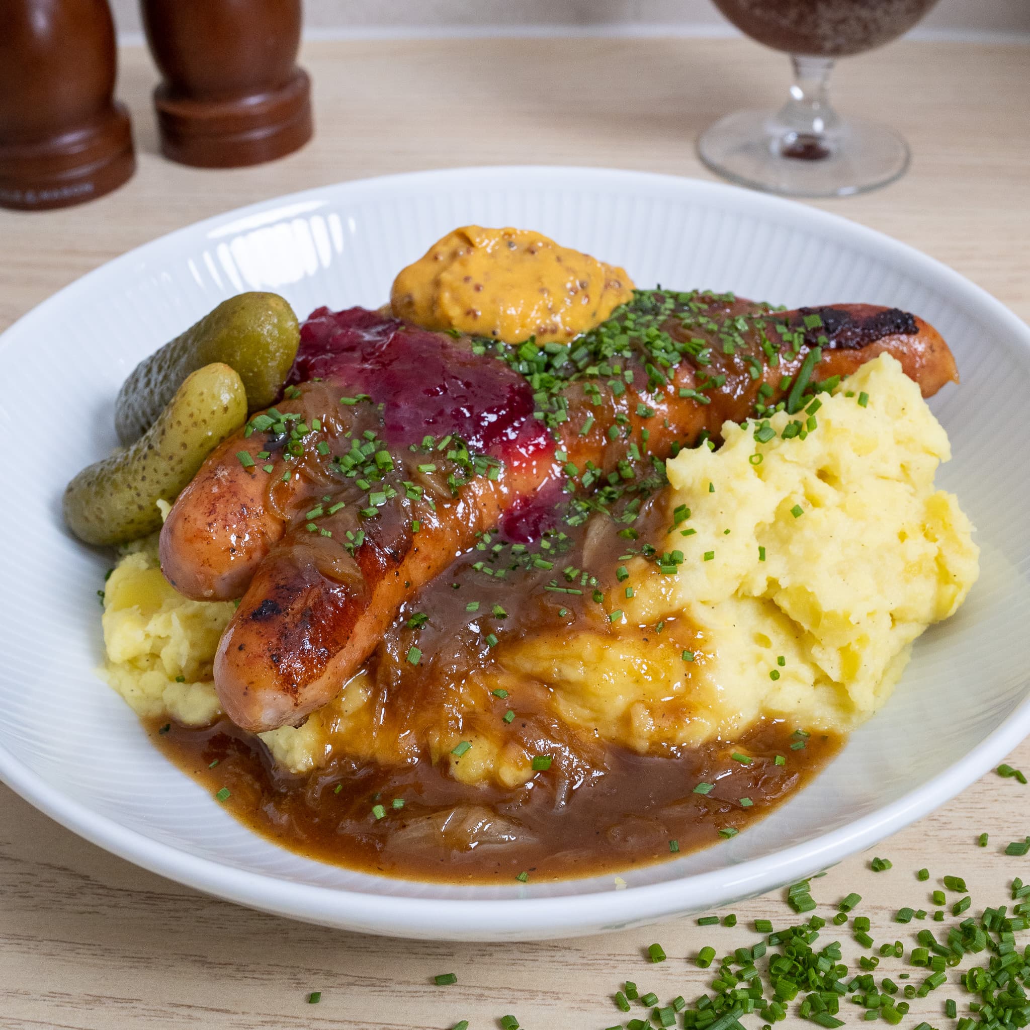 Bangers and Mash - ekstra digg pølse og potetmos!
